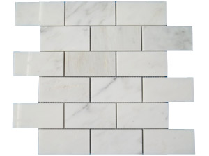 ORIENTAL WHITE 2" X 4" BRICK MOSAIC