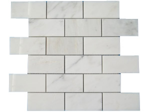 ORIENTAL WHITE 2" X 4" BRICK MOSAIC