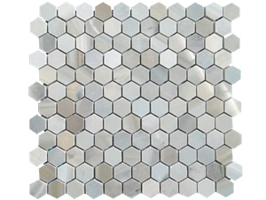 ALASKAN BLUE 1" HEXAGON MOSAIC