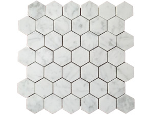 ITALIAN CARRARA 2" HEXAGON MOSAIC