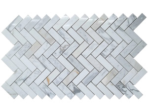 ITALIAN CALACATTA 1" X 3" HERRINGBONE