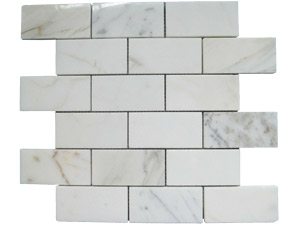 ITALIAN CALACATTA 2" X 4" BRICK MOSAIC