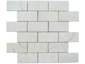 CREMA MARFIL 2" X 4" BRICK MOSAIC