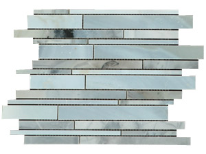 RANDOM WIDTH AND LENGTH CHIPS MOSAIC-ALASKAN BLUE