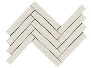 CREMA MARFIL 1" X 6" HERRINGBONE