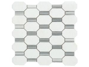 BIG OCTAGON THASSOS WHITE WITH MARMARA