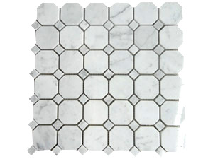 OCTAGON-ITALIAN CARRARA & ITALIAN CARRARA DOTS