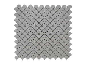 CREMA LIMESTONE 1" FAN-SHAPED MOSAIC